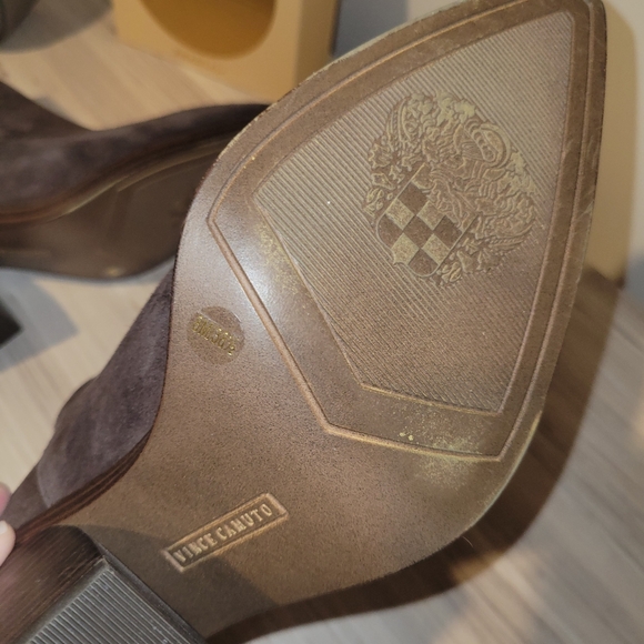 Vince Camuto Women's Suede Ankle Boots - Chocolate Brown - Picture 9 of 9